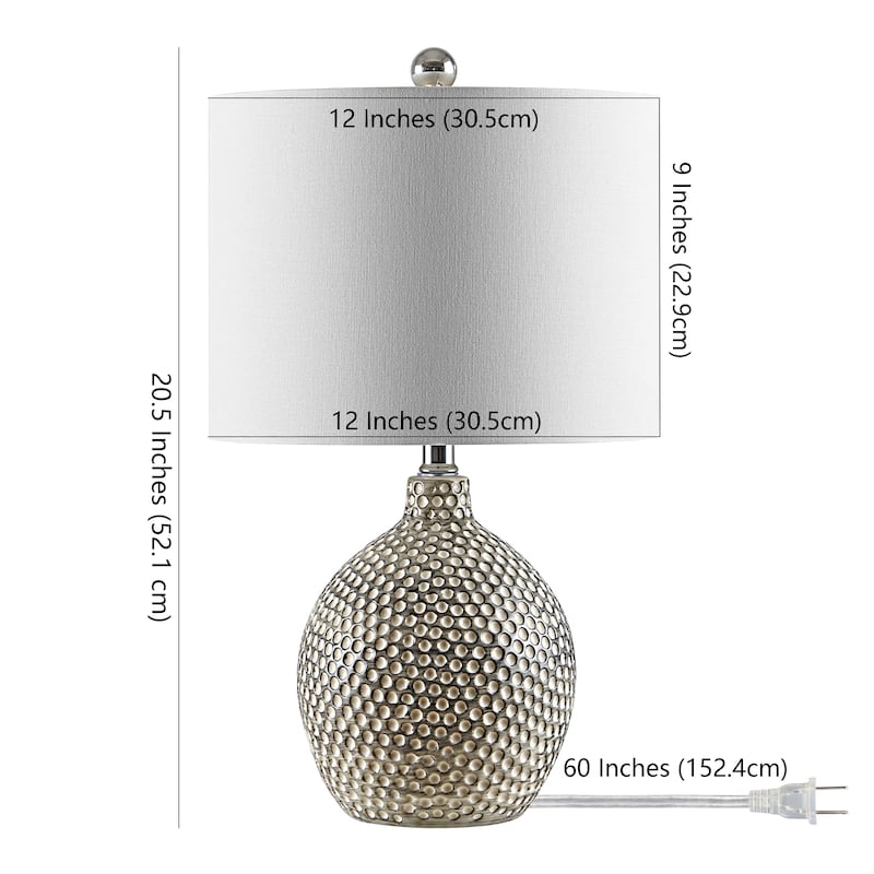 SAFAVIEH Lighting 19-inch Breeda Ceramic Table Lamp - 12" x 12" x 19"