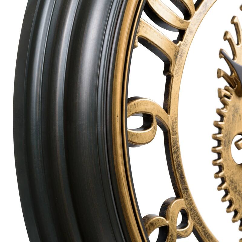 La Crosse Clock 20" Bronze Antiqued Gear Quartz Analog Clock