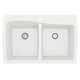 preview thumbnail 48 of 60, Karran Drop-In Quartz 34 in. 1-Hole 50/50 Double Bowl Kitchen Sink Kit