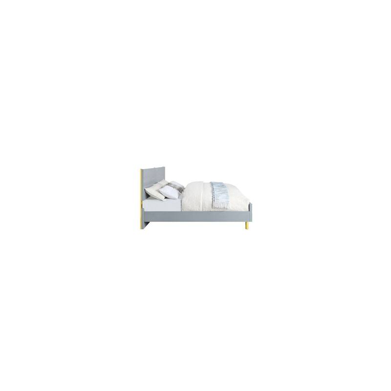 King Size Bed - Modern Gray Gloss Bedroom Furniture - Tuscan Temptations