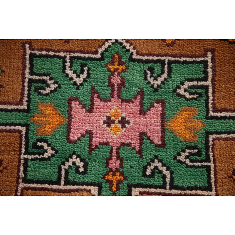 Geometric Kazak Accent Rug Handmade Traditional Wool Carpet - 3'0"x 5'0"