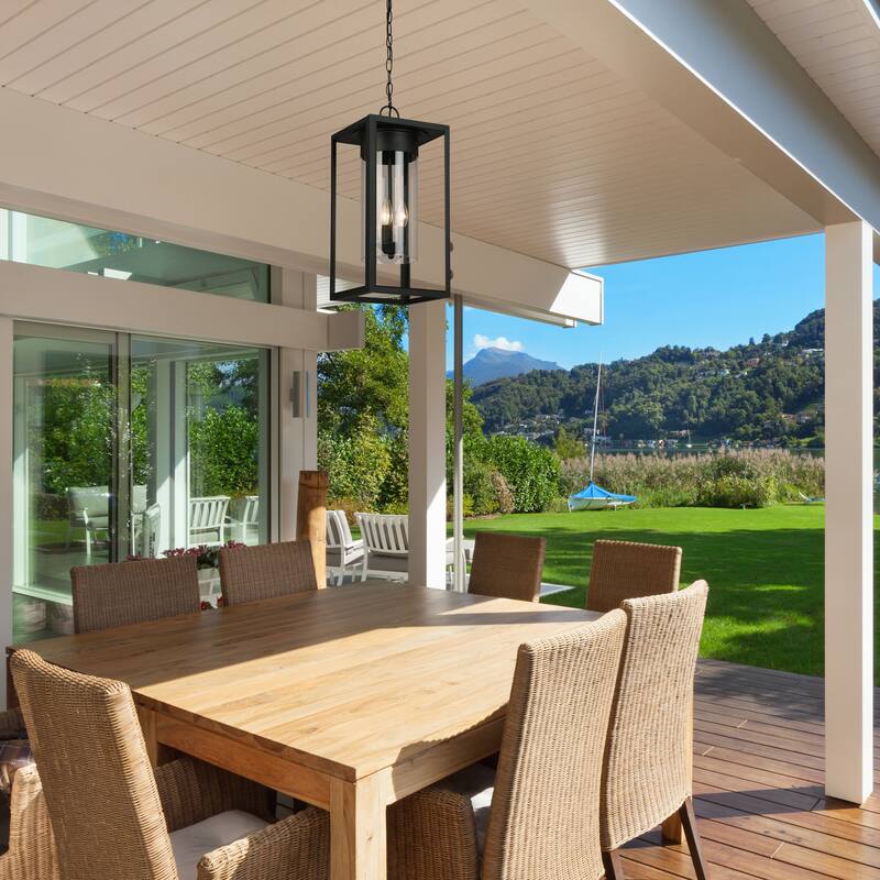 Eglo Walker Hill 20-inch Outdoor Pendant in Oil-Rubbed Bronze