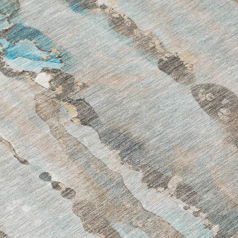 HomeRoots Abstract Transitional Rectangle Outdoor Rug