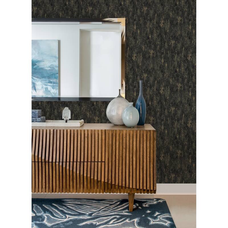 A-Street Prints Diorite Black Splatter Wallpaper