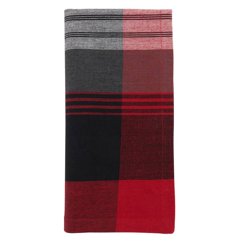 Plaid Design Cotton Table Napkins (Set of 4)