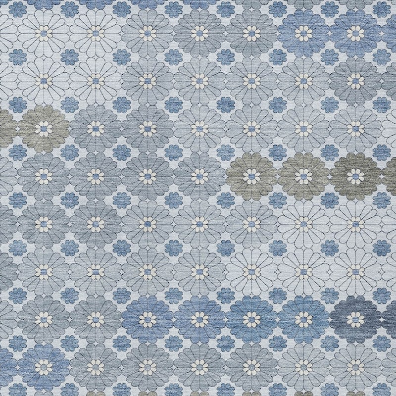 HomeRoots Floral Modern Rectangle Outdoor Rug