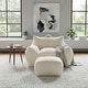 preview thumbnail 18 of 23, Plush Cloud-Like Bean Bag Chair & Ottoman Set - Soft Microsuede Lounger for Living Room/Playroom