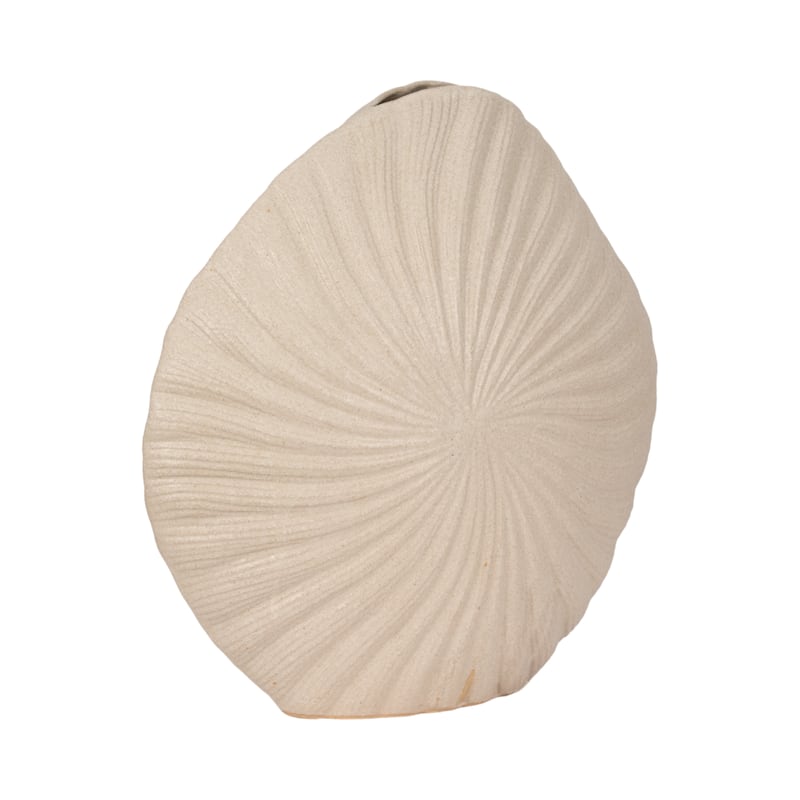 Sagebrook Home Ceramic Coastal Shell Vase