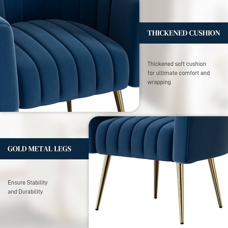 Ouyessir Oversized Modern Upholstered Accent Chair with Tufted Back