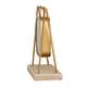preview thumbnail 3 of 5, Gold Wood Pendulum Decorative Clock with Wood Base - 10 x 5 x 11