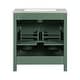 preview thumbnail 3 of 12, 30-Inch Bathroom Vanity with Ceramic Sink, Modern Green Single Bathroom Cabinet