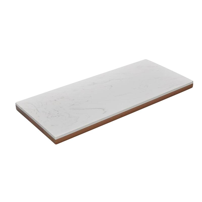 Sabatier Prep and Serve Cutting Board, Acacia/White Stone, 8x18 inch