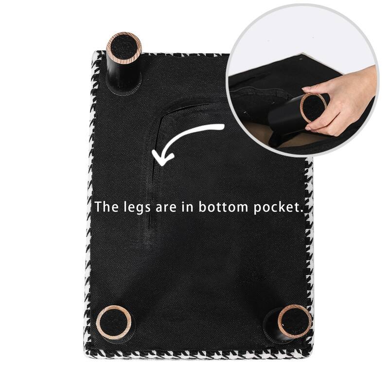Adeco Small Foot Stool Ottoman Foot Rest
