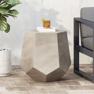 Outdoor CALGARY SIDE TABLE,Light Grey