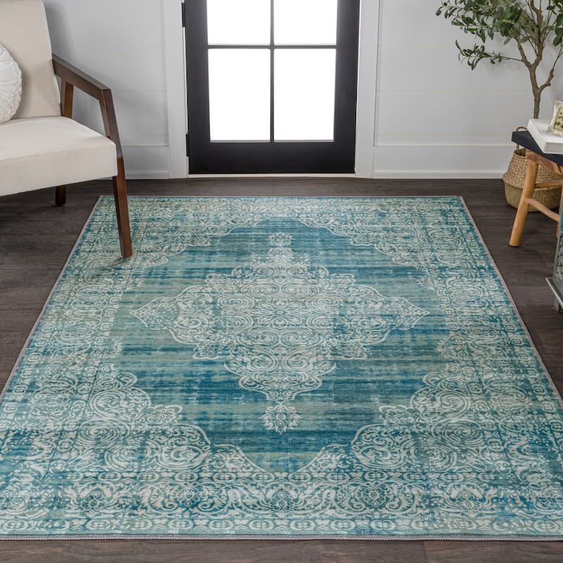 JONATHAN Y Asa Bohemian Medallion Machine Washable Area Rug