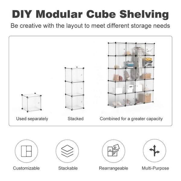 Shop Langria 20 Cubby Shelving Closet System Cube Organizer