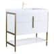 Option White Matte - Brass Hardware