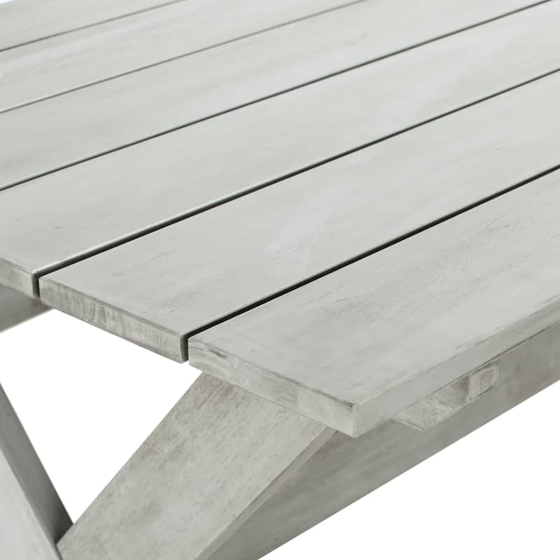 SAFAVIEH Outdoor Taina Bench & Table Set (3-Piece) - 35Wx59Dx30H