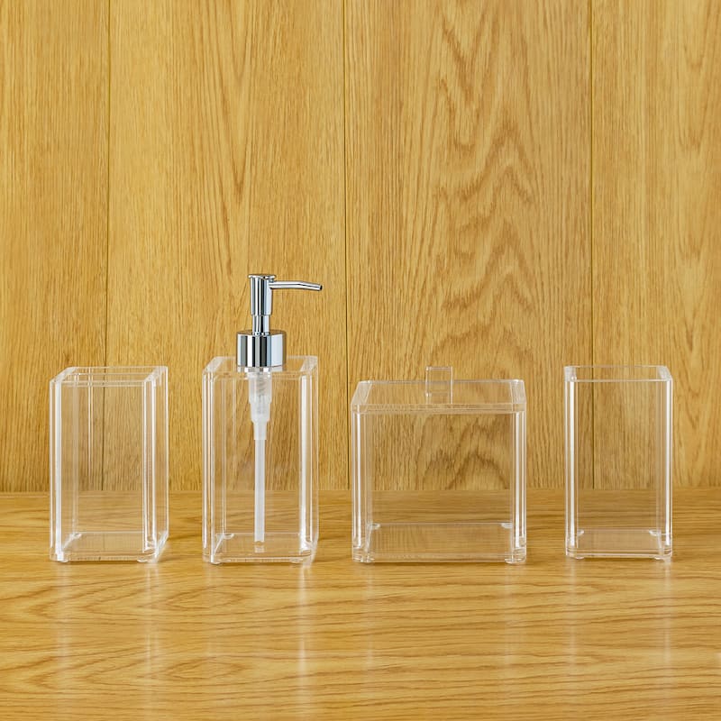 TEHOME Forti Bathroom Accessory Set - Clear