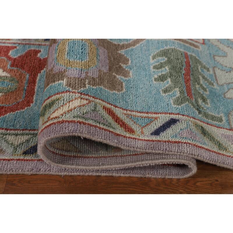 Floral Oushak Oriental Large Area Rug Handmade Wool Carpet - 10'2" x 13'8"