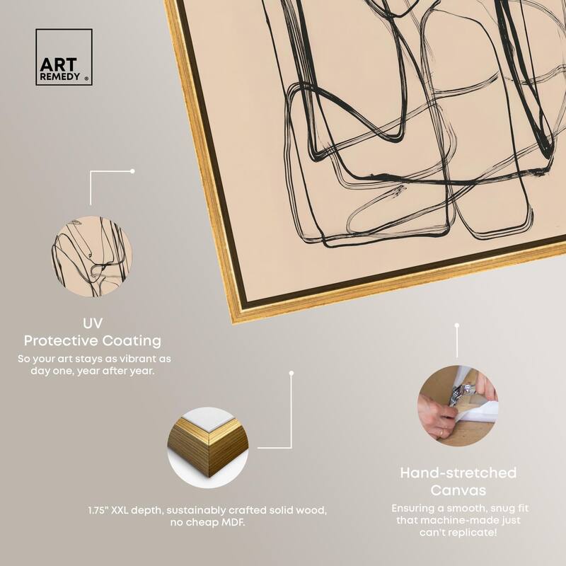 Embrace of Lines III Canvas by Art Remedy