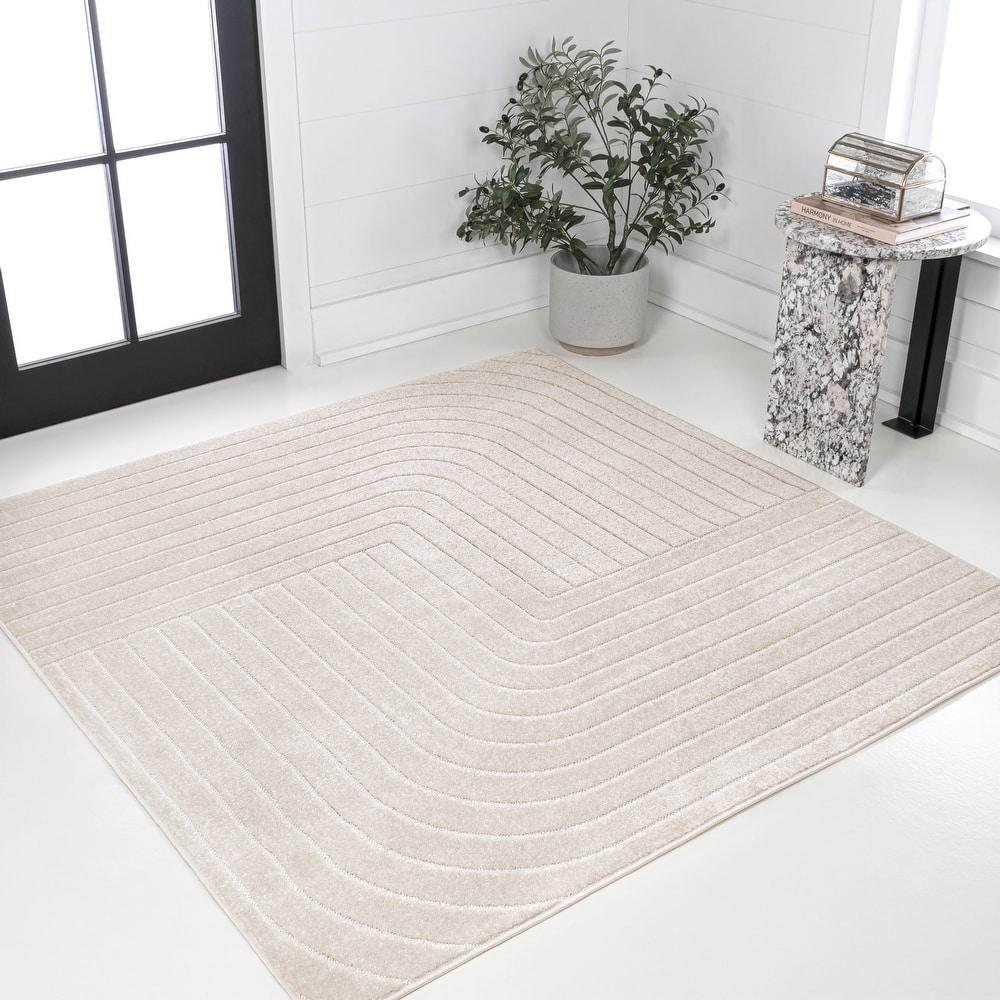 JONATHAN Y Aarhus Minimalist Angle Geometric Ivory/Cream Area Rug
