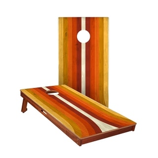 Retro Orange Curved All-Weather Cornhole Boards