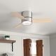 preview thumbnail 1 of 26, Hunter 44" Minimus Low Profile Ceiling Fan with LED Light, Handheld Remote - Contemporary, Transitional Brushed Nickel