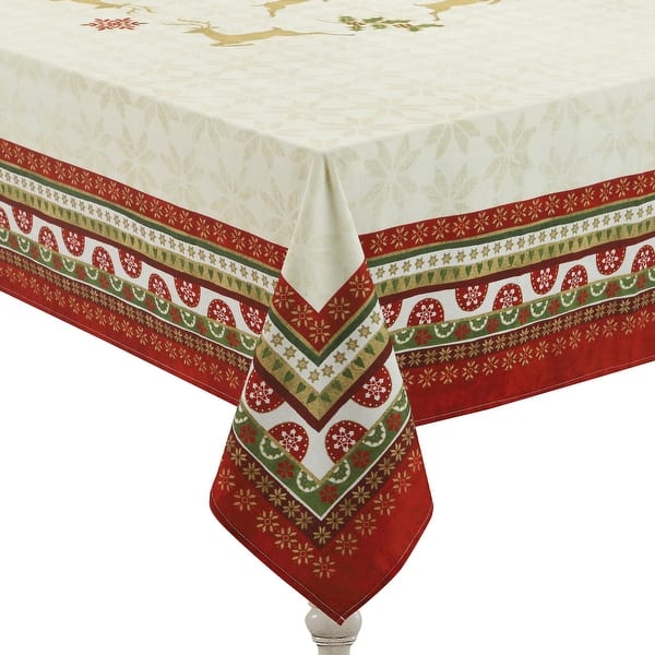 slide 2 of 6, Laural Home Simply Christmas Tablecloth