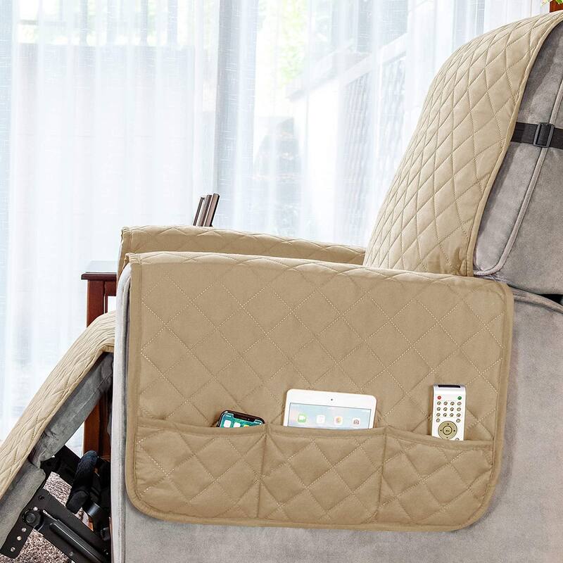 Subrtex Recliner Chair Reversible Washable Fitted Sofa Slip Cover - S