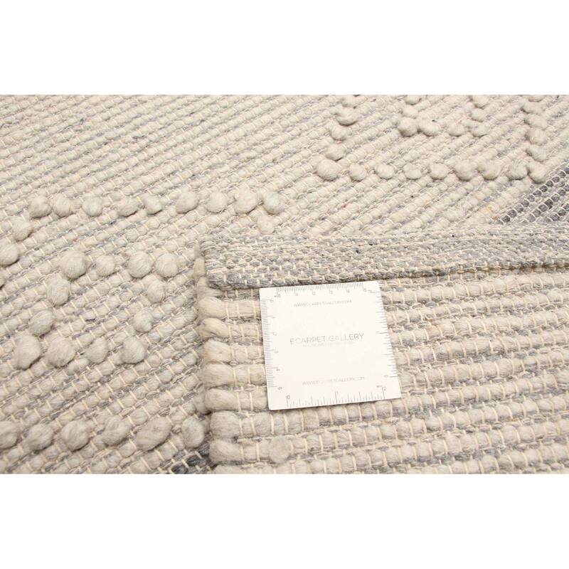 ECARPETGALLERY Braid weave Sienna Khaki Wool Rug - 6'0 x 9'2