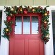 preview thumbnail 7 of 6, 9 ft. Artificial Christmas Garland with Lights - Scarlet Hydrangea - Red