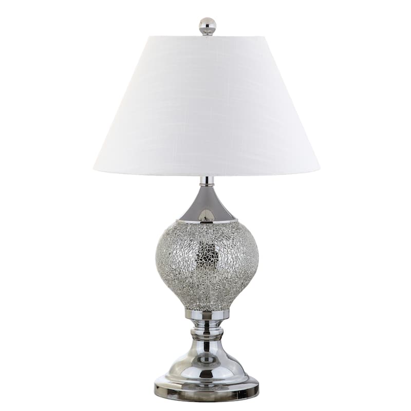 Juliette 27" Mirrored LED Table Lamp, Silver/Chrome by JONATHAN Y
