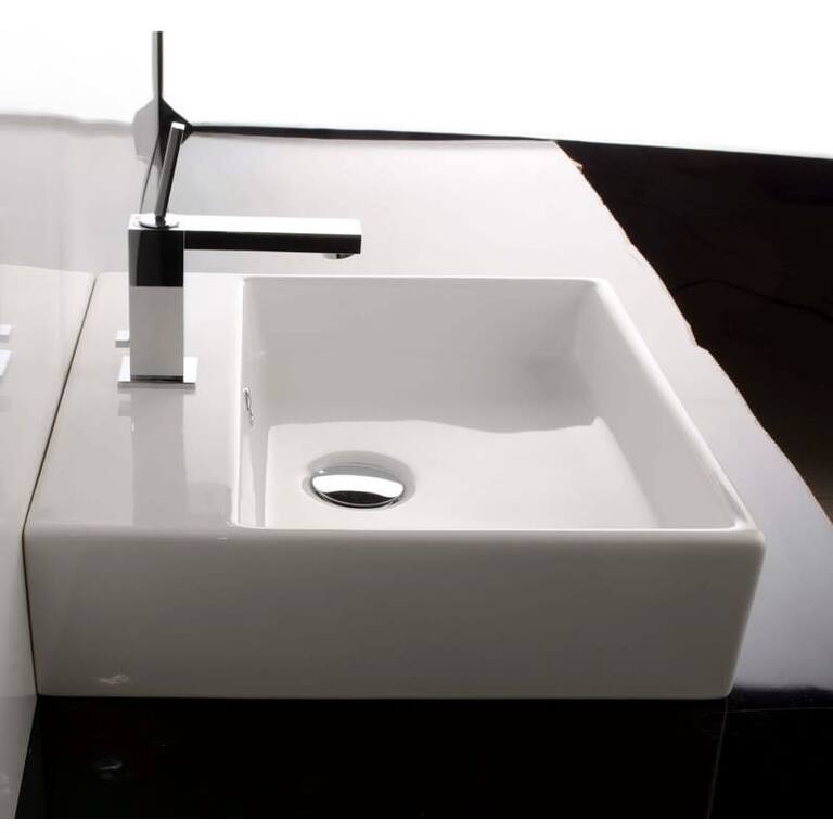 WS Bath Collections Unlimited 18-5/16" Rectangular Ceramic Vessel or