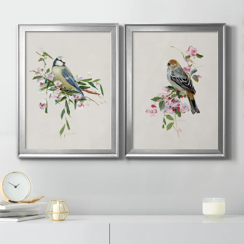 Spring Song Blue Bird Premium Framed Print - Ready to Hang - Multi-Color