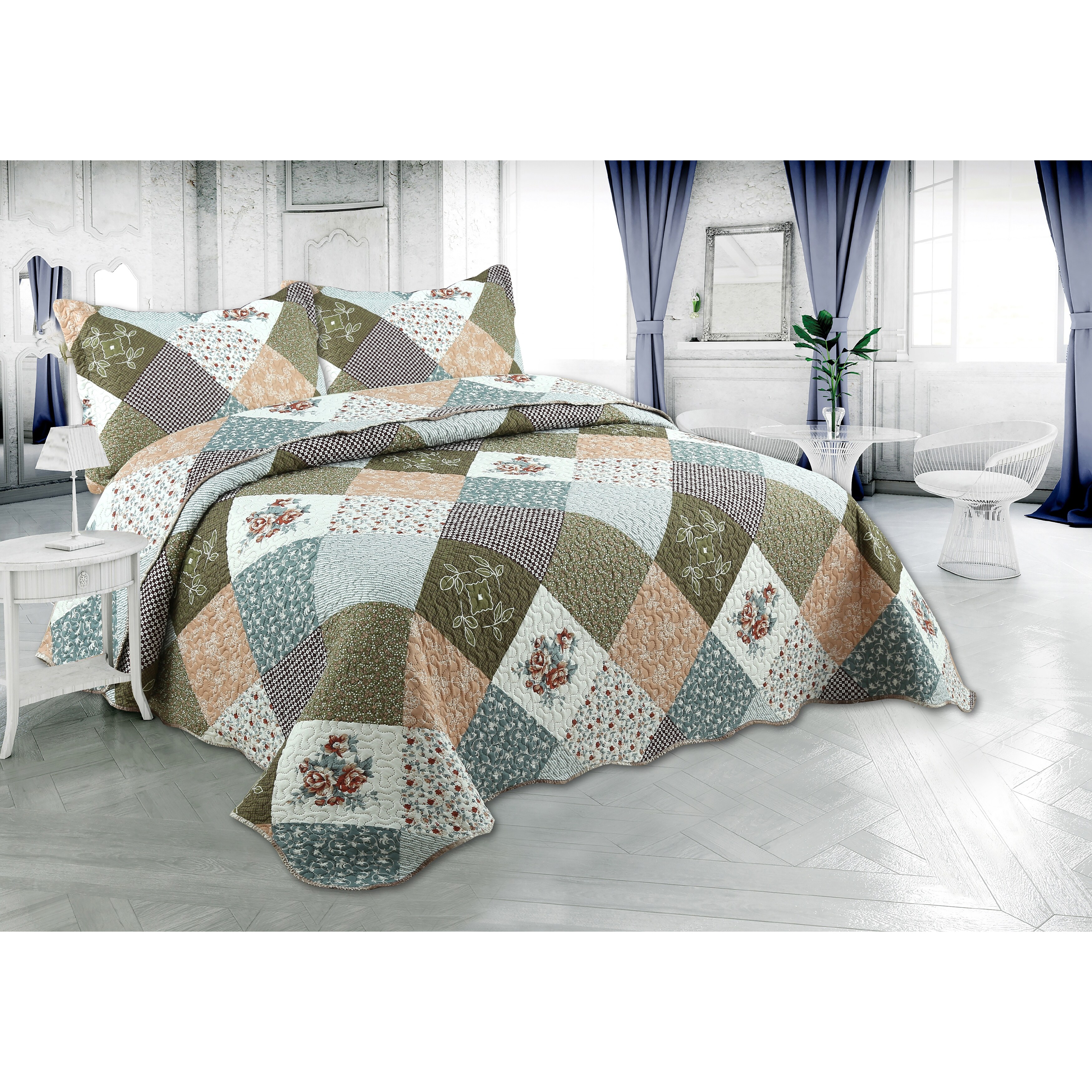 Marina patchwork bed blanket online