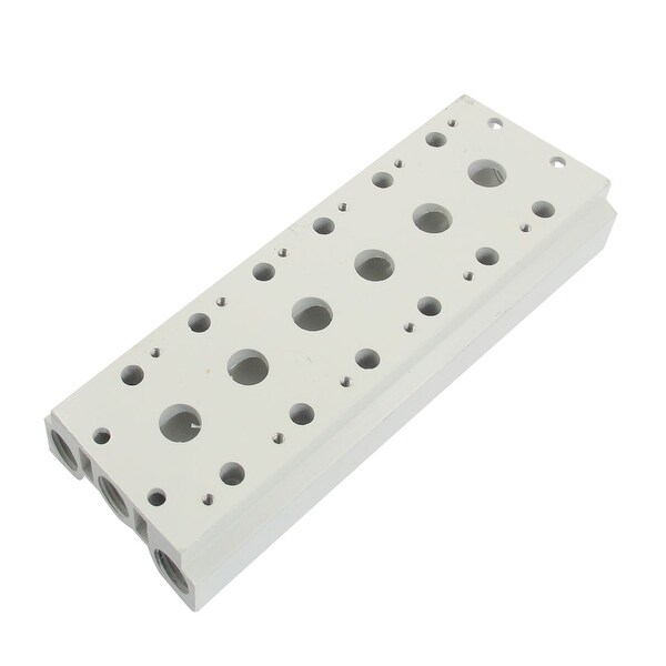 Unique Bargains Unique Bargains G1/4 Aluminum 6 Rows 10mm Bore Dia. Electromagneti?c Manifold Valve Holder