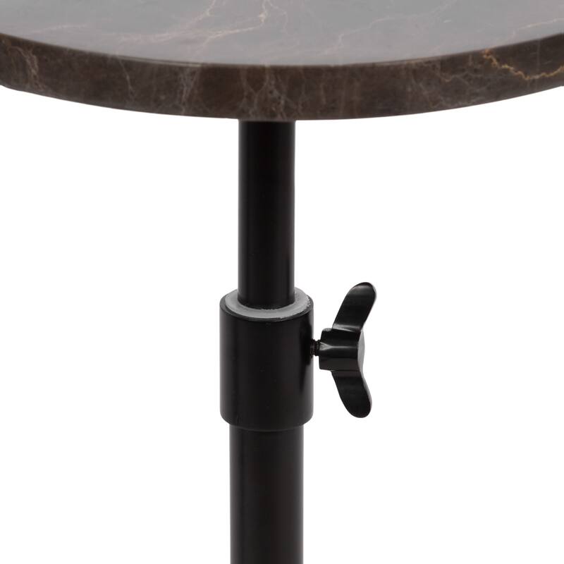 Kate and Laurel Engles Adjustable Marble Table and Plant Stand