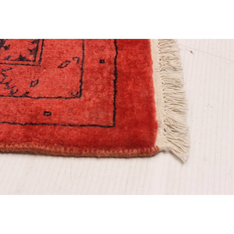 ECARPETGALLERY Hand-knotted Vibrance Light Red Wool Rug - 6'1 x 8'10