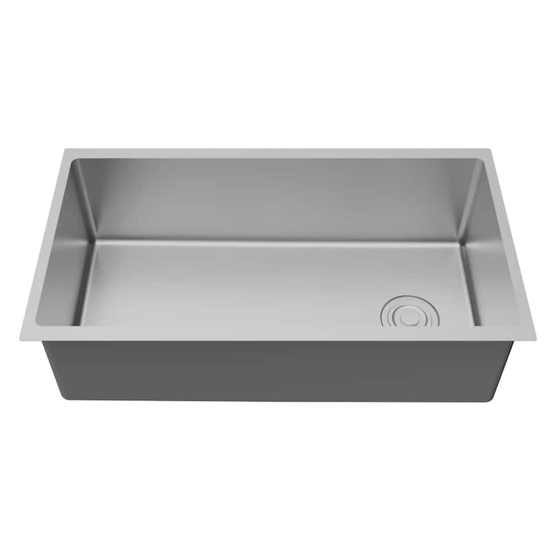 Karran Fusion Undermount 33-in x 18-1/4-in Stainless Steel Extra-Large Single Bowl Kitchen Sink