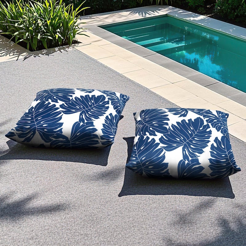 Outdoor Patio Water-Resistant Throw Pillows Set of 2