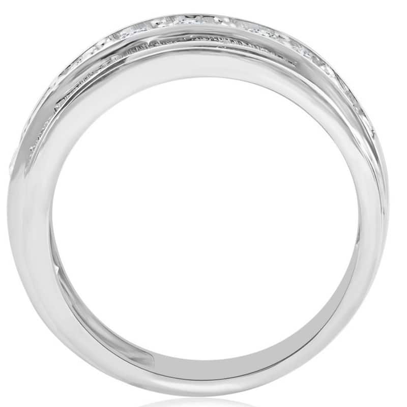 2Ct Diamond Men's Ring in White or Yellow Gold 10-Stone