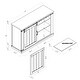 preview thumbnail 4 of 23, 47" Rustic Farmhouse Barn Door TV Stand for 55" TVs