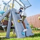 preview thumbnail 13 of 25, Teamson Kids Everett Plus Swing Set Playset with Platform, Rock Wall, and Wave Slide