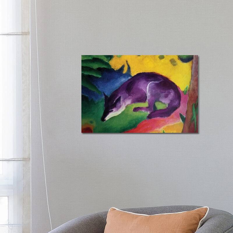 iCanvas "Blue Fox, 1911 " by Franz Marc Canvas Print - 18x26x1.5
