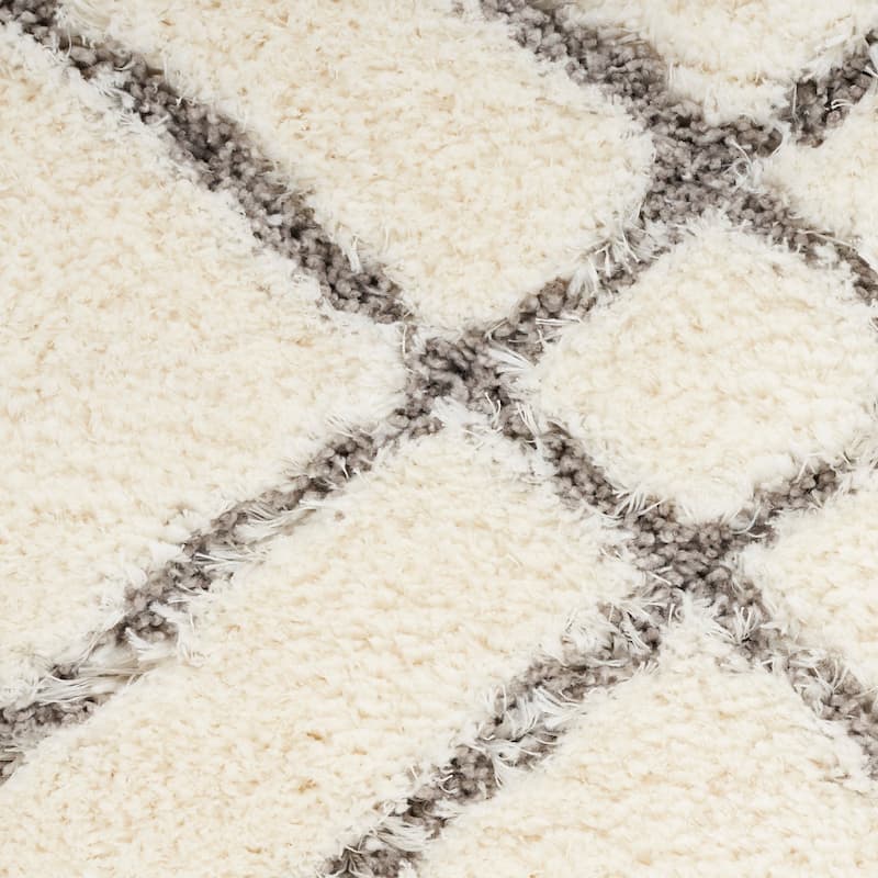 Nourison Luxurious Shag Ultra Plush Pile Abstract Geometric Area Rug