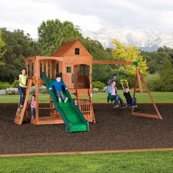 Backyard discovery montpelier all cedar deals swing set