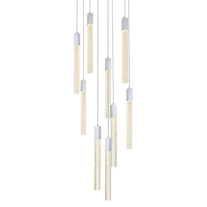 Elegant Lighting 2067D24 Weston 9 Light 24" Wide LED Crystal Multi - Chrome