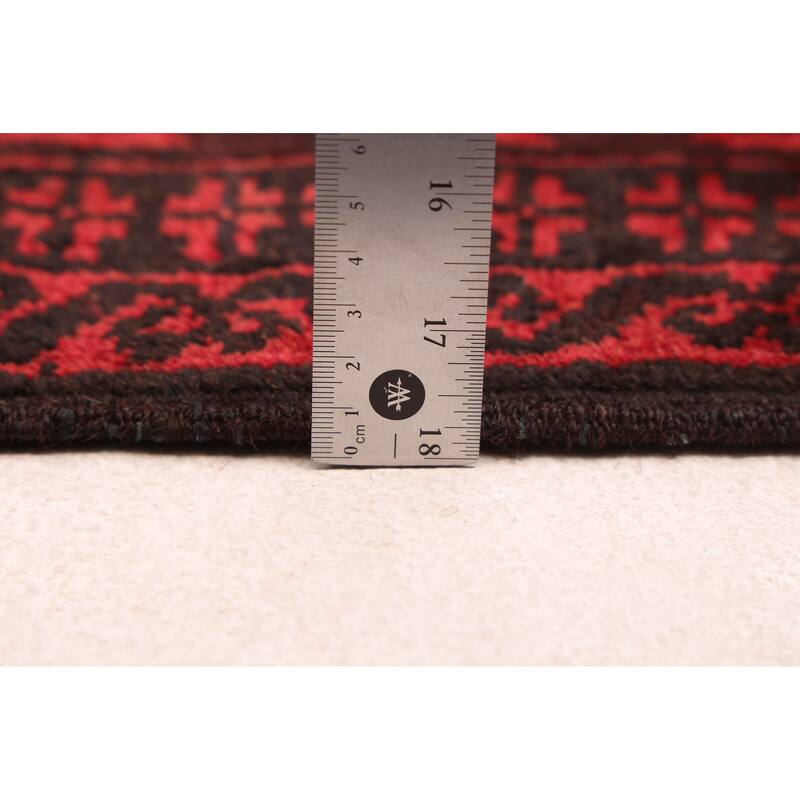 ECARPETGALLERY Hand-knotted Teimani Red Wool Rug - 3'9 x 6'10