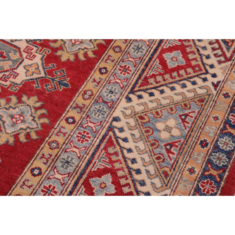 Rustic Kazak Max Red/Natural Wool Rug - 9'0'' x 12'0''